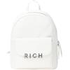 John Richmond Richmond Zaino bianco da donna con placca logo UNI