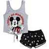 Disney Pigiama Corto Donna Mickey Mouse Tg. M Canotta e Short in Cotone Estivo 6185