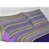 BIANCHERIAWEB Coppia Federe Cuscino Letto 50x80 cm In 100% Cotone Fantasia Rigata Zig Zag Disegno Baia Con Bottoni Laterali