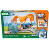 BRIO World - Stazione Ferroviaria con Tunnel Azione, Smart Tech Sound, Accessorio Pista Trenino, Set Costruzioni in Legno, Compatibile con Tutti i Prodotti BRIO, Giocattolo per Bambini 3+ Anni