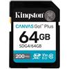 KINGSTON TECHNOLOGY SDXC Canvas Go Plus Kingston Technology 64GB Gen4 200MB/s C10 UHS-I U3 V30