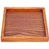 TOPINCN Vassoio in legno, piccolo, portatile, quadrato, in legno massello, per servire tè, caffè, snack, cena o come sottopiatto, Legno, 12,5 * 12,5 * 2 cm