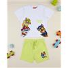Prénatal Completo bimbo corto paw patrol bianco/verde