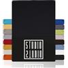 STUDIO Basic Lenzuolo con Angoli Una Piazza e Mezza - Lenzuolo Sotto Elastico 120x200cm Jersey 100% Cotone Pettinato - Nero - OEKO-TEX 100 - Per Materassi 15-25 cm, Letti Standard & a Molle