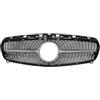 DOPQNYLZW Griglia ABS Nero Argento Sostituzione Paraurti Anteriore Radiatore Diamanti Griglia Compatibile con Mercedes Classe A W176 2013-2015(Diamond Silver)
