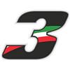 4R Quattroerre.it 13213 Numero Racing 3 Piccolo, Tricolore Italia, 65 x 85 mm, 6,5 x 7,5 cm