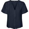 VERO MODA Vmavery SS Wide Top Wvn Ga T-Shirt, Blazer Blu Marine, M Donna