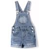 KIDSCOOL SPACE Pantaloncini per Ragazze, Pantaloncini Estivi Strappati in Denim Elasticizzato per Piccole Grandi Ragazze, Azzurro, 13-14 Anni