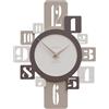 CalleaDesign - Orologio da Parete Moderno Onyx Lino per il muro del Salotto, Cucina, Ufficio. Silenzioso, Design, Grande 35 x 46 cm. Orologi da parete particolari moderni italiani.