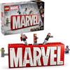 LEGO Logo e Minifigure MARVEL - Modellino da Costruire con Supereroi Leggende di Hulk, Thor, Iron Man, Black Widow e Captain America Giocattolo, Giochi per Bambini da 12 Anni da Collezione 76313