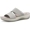 Jana Coshy Donna Pantolette Hallux con Suola Flessibile Elastiche, Multicolore (Beige/Gold), 36 EU