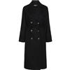 PIECES Pcmarbel Long Coat Noos Cappotto Lungo, Nero, XS Donna
