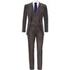 TruClothing Abito da Uomo Marrone Classico 3 Pezzi in Tweed a Spina di Pesce Blinders 48