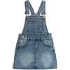 KIDSCOOL SPACE Gonna per Bambine Strappata in Morbido Denim Elasticizzato Vestito Estivo da Bambina Blu Scuro 5-6 Anni