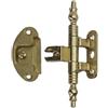 Darfix Cerniere per Mobili Antichi Cerniera per Ante in Battuta Arte Povera stile barocco completa di basetta, Finitura bronzata o Dorato (Dorata)