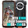 Blackview BV8200 Rugged Smartphone 2025, 36GB+256GB MTK G100 Android 14 Telefono Robusto, 8800mAh, 50MP+32MP, 6.5&1.3 FHD+ Doppio Display, Dual 4G Cellulari Resistente IP68, NFC, OTG, GPS, Arancia