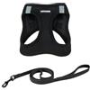 Best Pet Supplies Voyager Step-in Air - Set con guinzaglio per gatti di taglia piccola e grande, in rete, per tutte le stagioni, per gatti piccoli e grandi, nero, XXS (petto 30,5-34,3 cm)