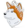My Family Medaglietta per Cane Made in Italy, Shiba Inu, Targhetta Cane, Smaltata a Mano in Metallo, Collezione Friends, 25x33 mm