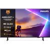 Philips Smart TV 65 Pollici 4K Ultra HD Display QLED Sistema Titan OS Ambilight TV Classe E colore Nero - 65PUS8510/12