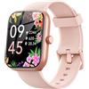 Fitpolo Smartwatch Donna,1.91 Orologio Smartwatch Chiamate Risposta Vivavoce,Alexa Integrato Fitness Tracker con Cardiofrequenzimetro/ SpO2/Sonno/Stress,110 Sportive IP68 Orologio Contapassi per iOS Android