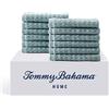Tommy Bahama - Set di asciugamani da bagno, in cotone altamente assorbente, a bassa formazione di pelucchi e resistente allo sbiadimento (turchese del Pacifico settentrionale, 12 pezzi)