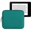 kwmobile Custodia Universale per eReader - Copertina in Neoprene petrolio con Chiusura a Zip - Misura 17,5 x 14,7 x 1 cm - Astuccio portatablet