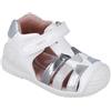 Biomecanics 252104, Sandali Bambina, Bianco e Argento, 24 EU