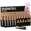 Duracell Batterie Plus AAA (pacco da 36) - Pile Alcaline 1.5V - Fino al 100% di extra durata - Affidabilità per i dispositivi a uso quotidiano - 0% plastica - 10 anni di conservazione - LR03 MN2400