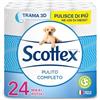 Scottex Pulito Completo Carta Igienica, Confezione da 24 Rotoli (8x3)