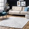 nuLOOM Tappeto in Peluche Trapuntato a Mano, Motivo zebrato, 2 x 3, Grigio