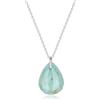 COAI Collana da Donna in Argento 925 con Ciondolo Goccia in Turchese Peruviano, Collana Turchese da Donna