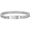Richsteel Bracciale Uomo Catena Intrecciata Speciale Larghezza 6/10/12 MM Braccialetti Argento Uomo Nero Regalo Ragazzo