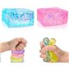 chausa 2 Pezzi Antistress Adulti Fidget Cube,Squishy Pallina Antistress Antistress Bambini Anti Stress Adulti adatto a Bambini e Adulti per Alleviare Lo Stress e la Tensione(Colore Casuale)