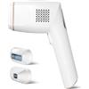 Qmele Epilatore Luce Pulsata Professionale con Impulsi Luce Illimitato e 2 Accessori per Viso Corpo Gambe Ascelle Zona Bikini - IPL Depilazione Macchina