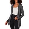 Amazon Essentials Cardigan Leggero Aperto sul Davanti (Disponibile in Taglie Forti) Donna, Carbone Puntinato, XL Plus