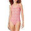 Amazon Essentials Costume da Bagno Intero con Copertura Integrale (Disponibile per Taglie Forti) Donna, Pesca Pallido Micro Floreale, 42
