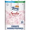 Foxy Seta | Carta igienica 30 rotoli | 173 servizi per ogni rotolo | Neutro per la pelle | Certificazione FSC | 100% Energia elettrica rinnovabile | Confezione riciclabile prodotta con plastica