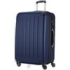 HAUPTSTADTKOFFER - SPREE - Valigia rigida, Trolley espandibile, Bagaglio con 4 ruote doppie, TSA, 75 cm, 119 litri, Blu scuro