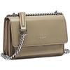 David Jones - Piccola Borsa a Tracolla Spalla Donna - Borsa Mano PU Pelle con Patta - Messenger Crossbody Bag Clutch Borsetta Sera Pochette Elegante Shopping Viaggio - Beige
