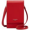 David Jones - Borsa a tracolla per telefono cellulare da donna - Piccola borsa a tracolla - Mini borsa elegante - Ecopelle coccodrillo - Città Lavoro Viaggi Serata, rosso, taglia unica, Elegante