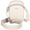 David Jones - Borsa a Tracolla Porta Cellulare - Mini Borsetta Donna - Pochette Portafoglio da Spalla - Borsetta Compatta in Nylon - Città Lavoro Viaggio Sport Sera - Bianco