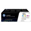 HP Confezione da 3 cartucce toner ciano/magenta/giallo originale ad alta capacità LaserJet 201X