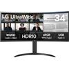 LG 34WR50QK-B Monitor PC 86,4 cm (34) 3440 x 1440 Pixel Wide Quad HD Nero