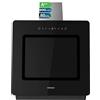 Cecotec Cappa Aspirante Inclinata 60cm Bolero Flux DT 608002 Glass Black A++, 210W, Illuminazione LED, Aspirazione 800m3/h, Controllo Tattile, 3 Livelli, Filtro Carbone, Hand Movement, Delay Function