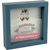 LINA OFFICINE GRAFICHE CREATIVE Salvadanaio per Matrimonio in Cornice, Design Floreale, 16x16 cm, Blu