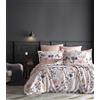 Nuit Des Rêves Ranforce Double Quilt Cover Set (200 x 200 cm), 100% cotone, 2 buste (80 x 80 cm), lavabile in lavatrice, elegante bianco, salmone, giallo e rosa