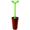 Alessi ASG04 Merdolino Scopino di Design in Resina Termoplastica per Pulizia WC, Marrone