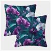 KWPGMDRY Orchidea Fodere Per Cuscini Verde blu Fodere Per Cuscini Decorativi Per La Casa Adatti Per Ragazzo/ragazza Soggiorno Camera Da Letto Divano Poltrona 45x45cm 2 Pacchi