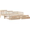 vidaXL Divano Letto Estraibile con Cassetti Senza Materasso 90x190 cm