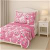 GX GARGIX Completo Letto Singolo Set Lenzuola e Federa in Cotone Smile Faccine Vari Colori (JL-4/SmileRosa, Singolo)